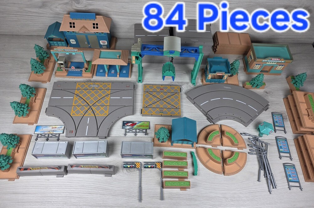 Tonka Playset Kent Toys 1990s Transportation Yard City Playset Set 84 Pcs SU62